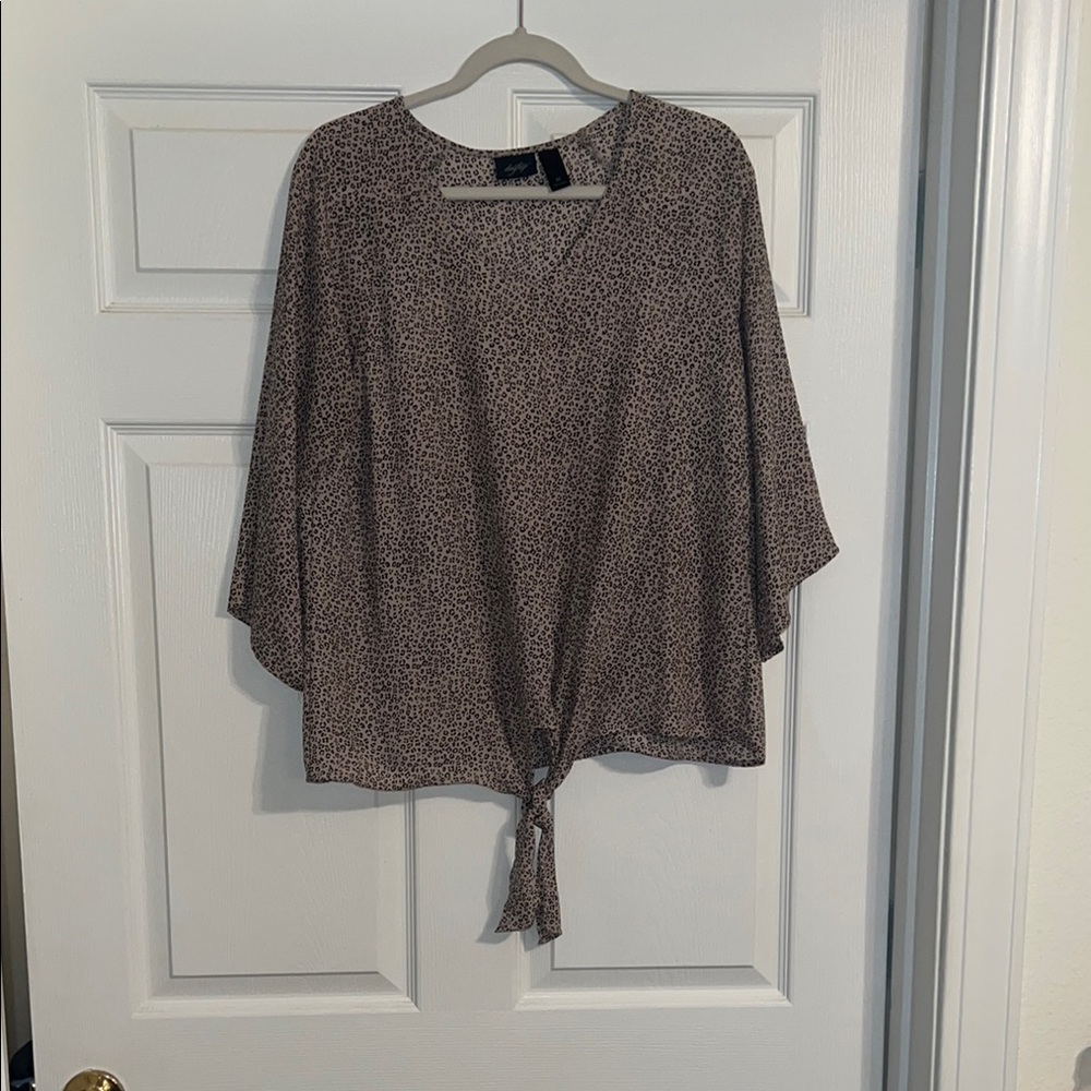 Women's Brown Patterned Top